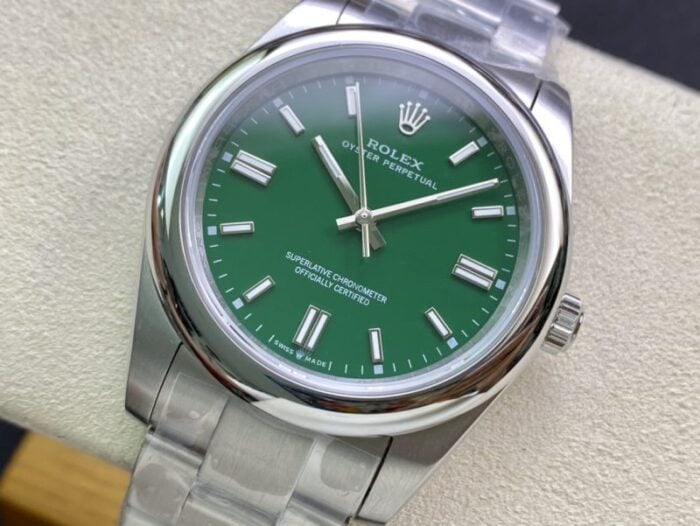 オイスターパーペチュアル124300コピーグリーンAsianムーブメント - 画像 (2)