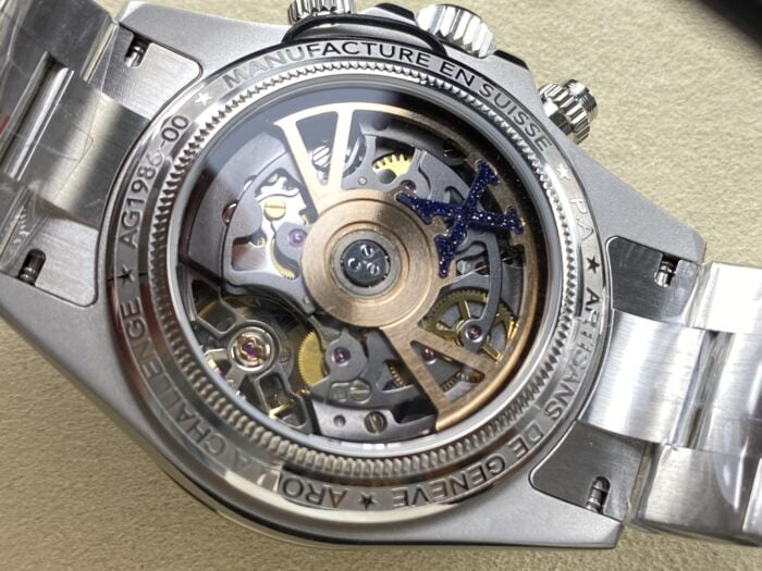 ロレックス デイトナコピーVentura星空のような砂金石×スケルトンCal.4130 - 画像 (9)