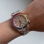 ロレックスデイトナ レインボー116595RBOW高品質コピー腕時計 18k砲金 - 画像 (3)