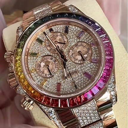 ロレックスデイトナ レインボー116595RBOW高品質コピー腕時計 18k砲金