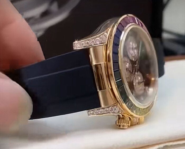 ロレックスデイトナ レインボースーパーコピー時計18K砲金 加重版153g - 画像 (7)