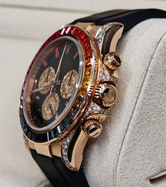 ロレックスデイトナ レインボースーパーコピー時計18K砲金 加重版153g - 画像 (6)